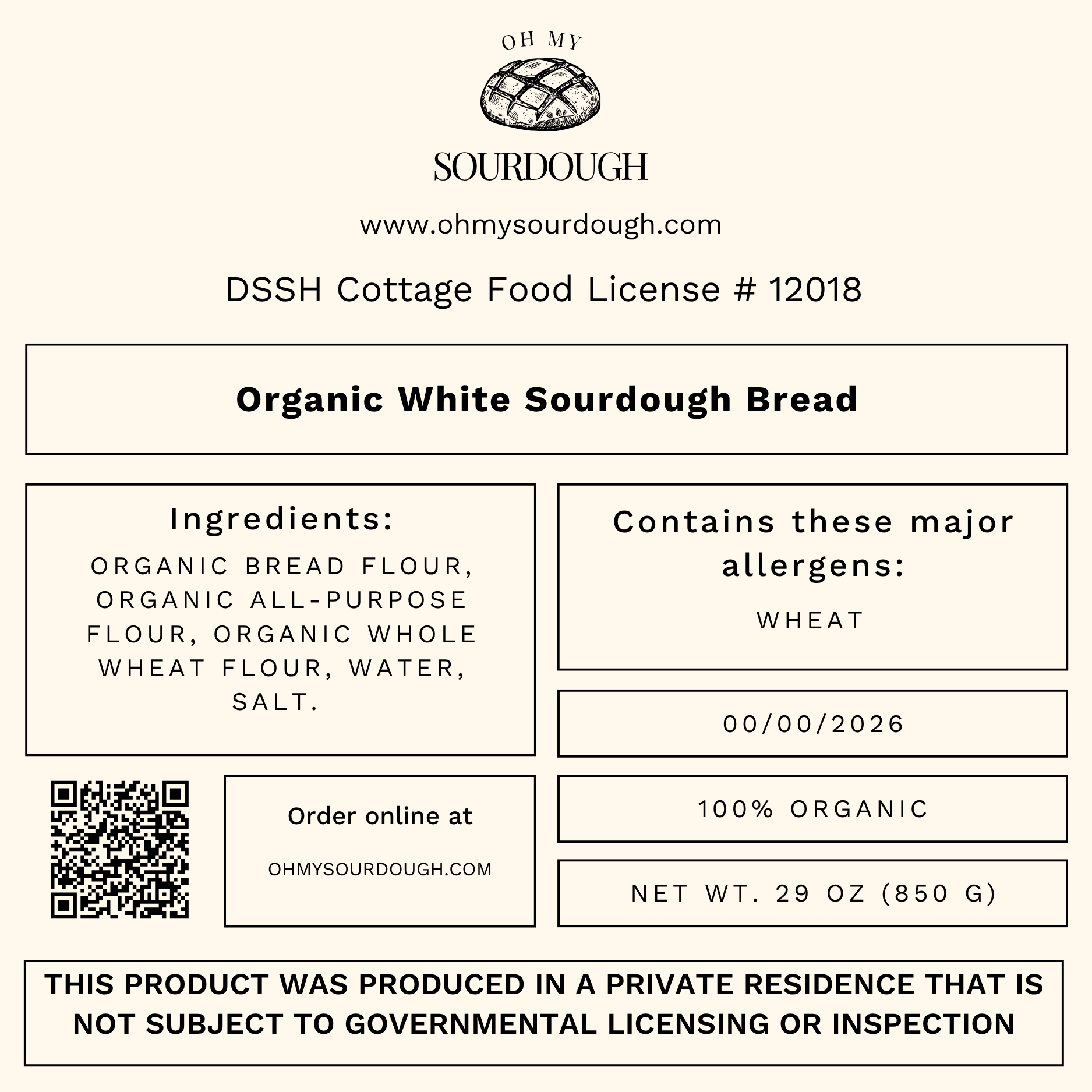 Classic White Sourdough Bread