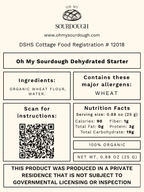 Oh My Sourdough Dehydrated Starter