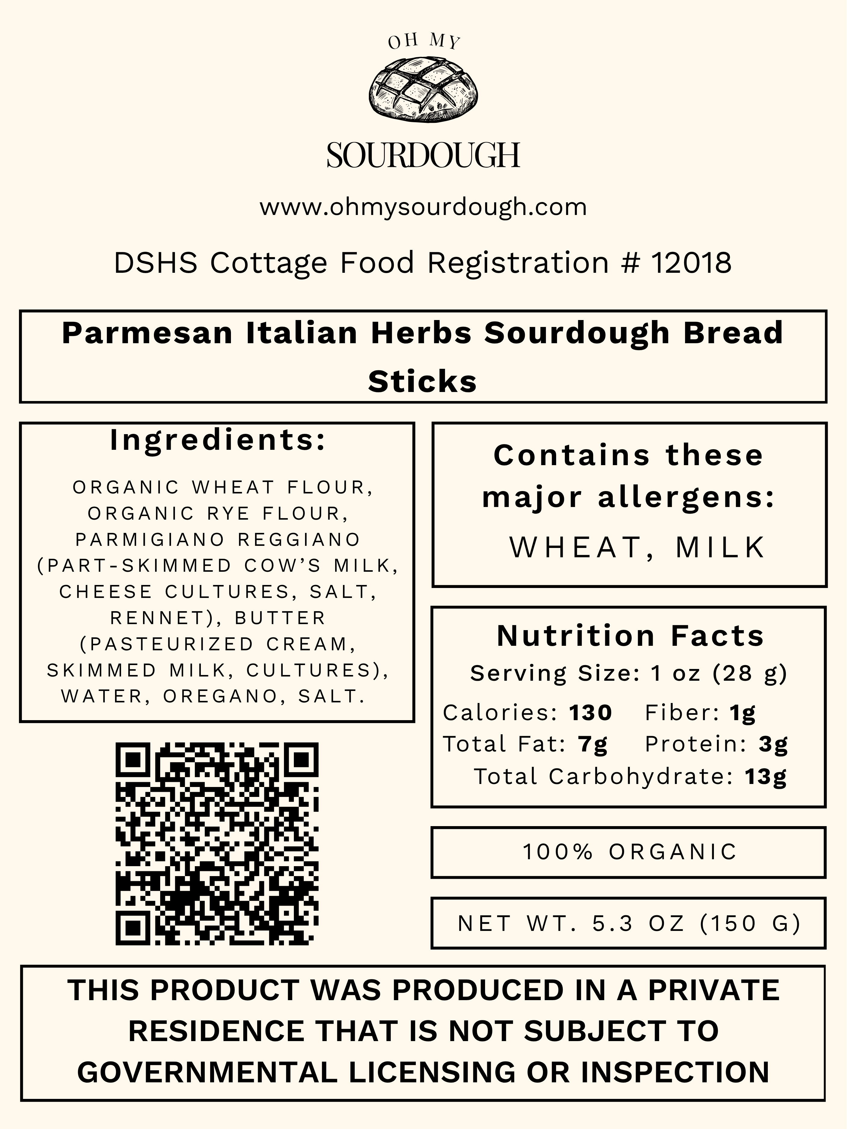 Parmesan Italian Herbs Sourdough Bread Sticks