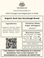 Dark Rye Sourdough Bread