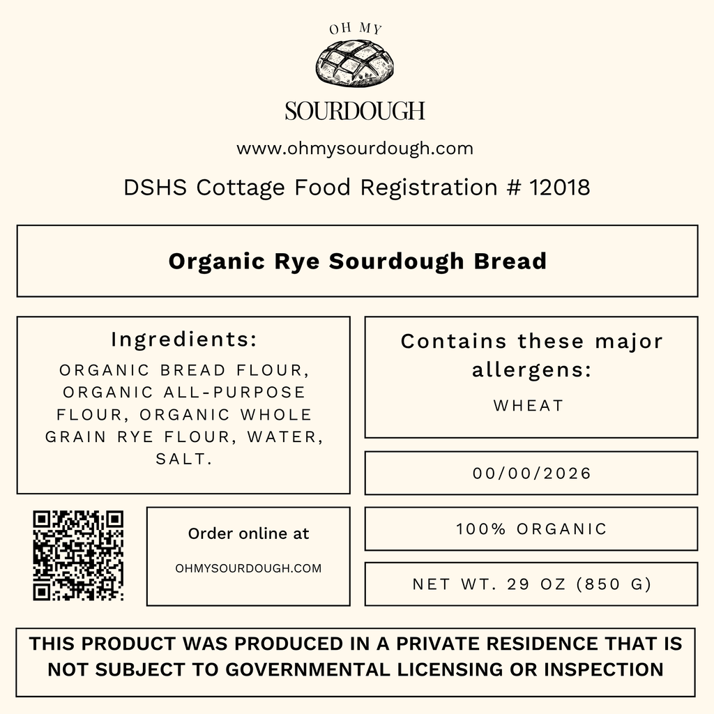 Rustic Rye Sourdough Bread