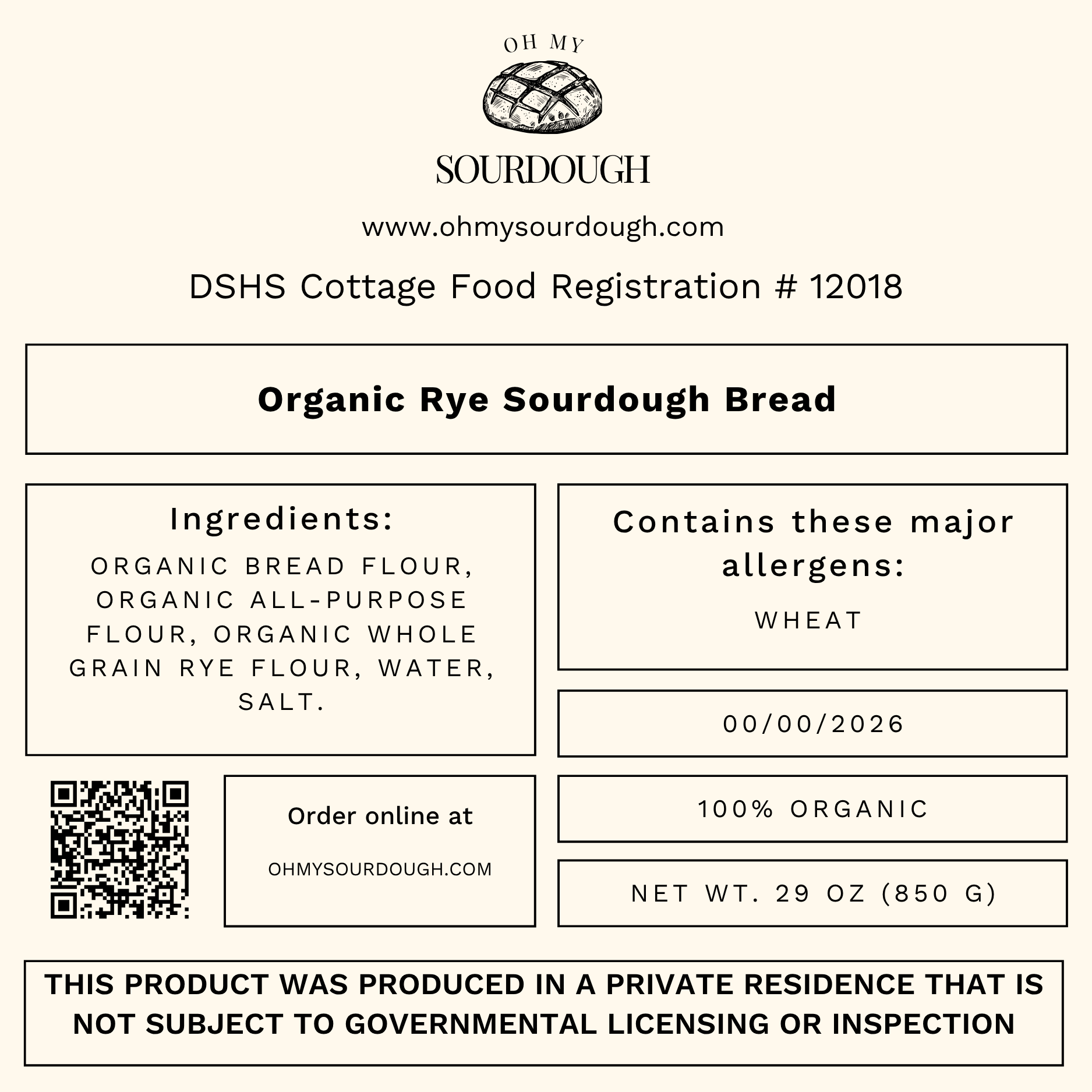 Rustic Rye Sourdough Bread