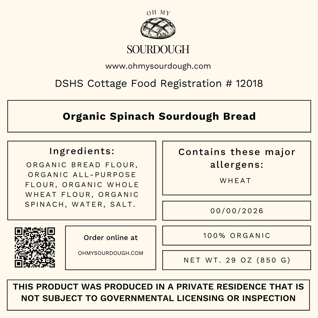 Garden Spinach Sourdough Bread