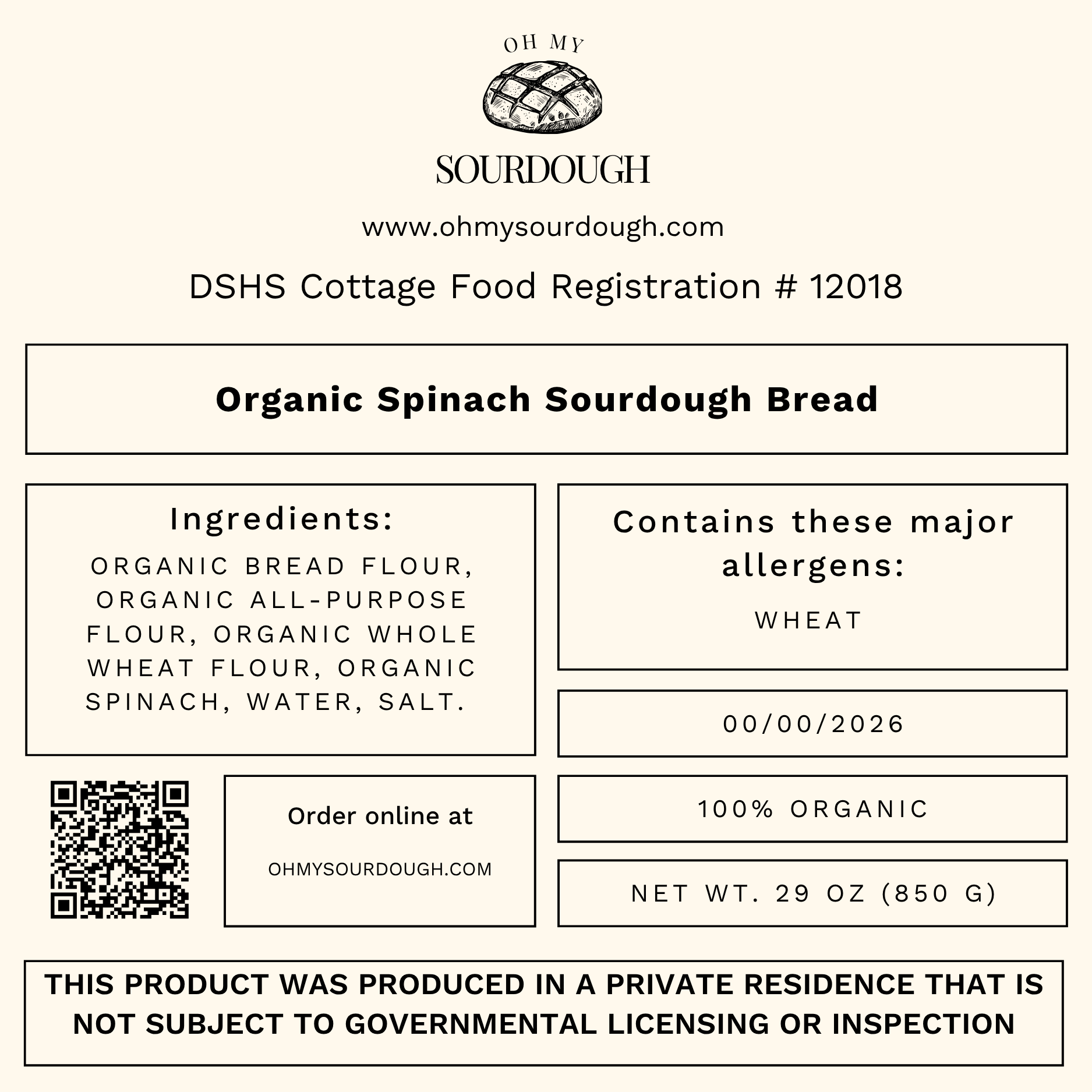 Garden Spinach Sourdough Bread