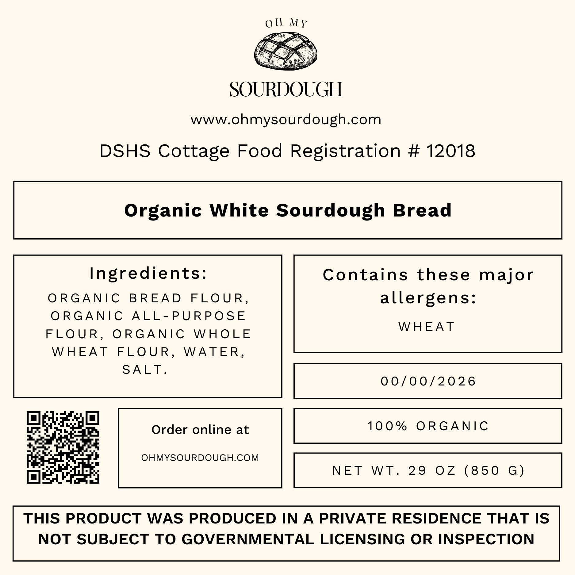 Classic White Sourdough Bread