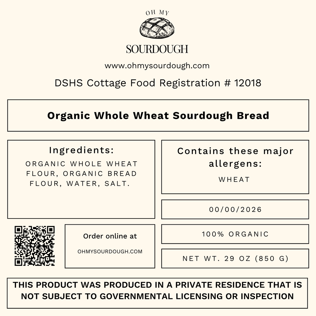Whole Wheat Sourdough Bread