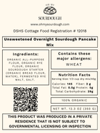 Unsweetened Overnight Sourdough Pancake Mix